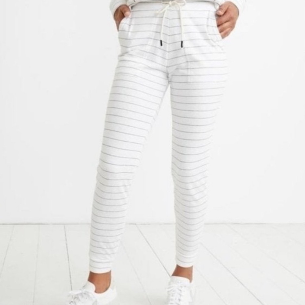 Marine Layer Jogger Lounge Pants In Natural/Black Stripe